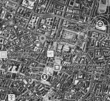 Literaturhaus München Maps ausschnitt